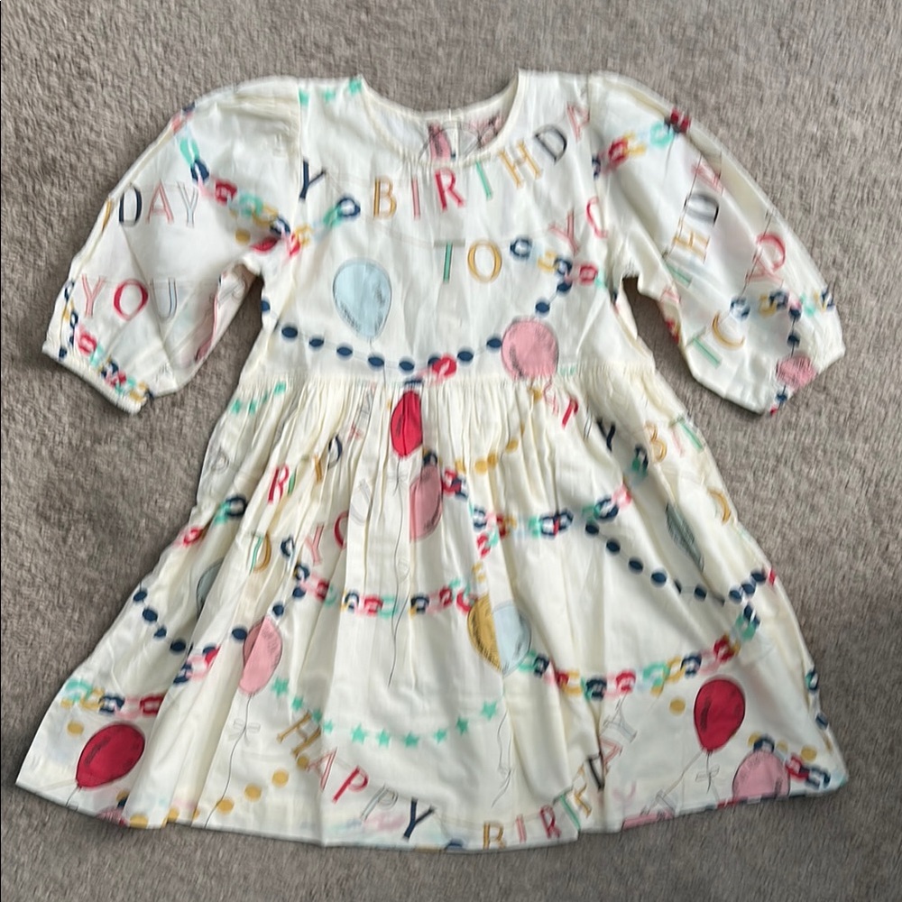 NWT Pink Chicken White Cream Ruffled Tiered Sundress 8Y